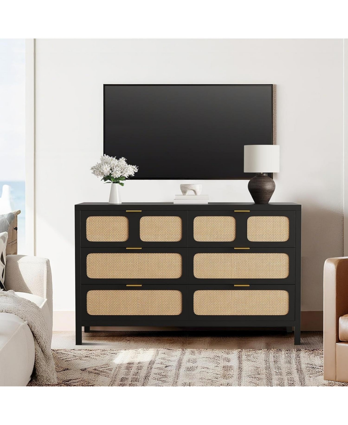 gaomon 6 Drawer Dresser with Charging Station