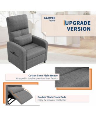 Power Recliner Chair for Adults, Adjustable Electric Recliner Ergonomic Overstuffed Single Sofa