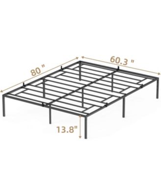 Queen Metal Platform Bed Frame, Heavy Duty Steel Slat Support with 13.8" Height, Queen Size
