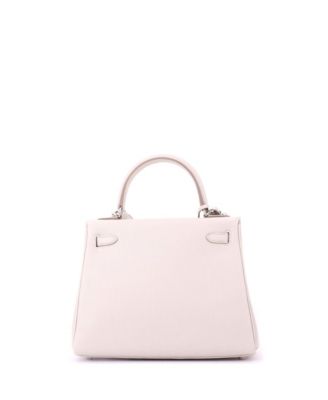 Kelly 25 Handbag Light Togo with Palladium Hardware
