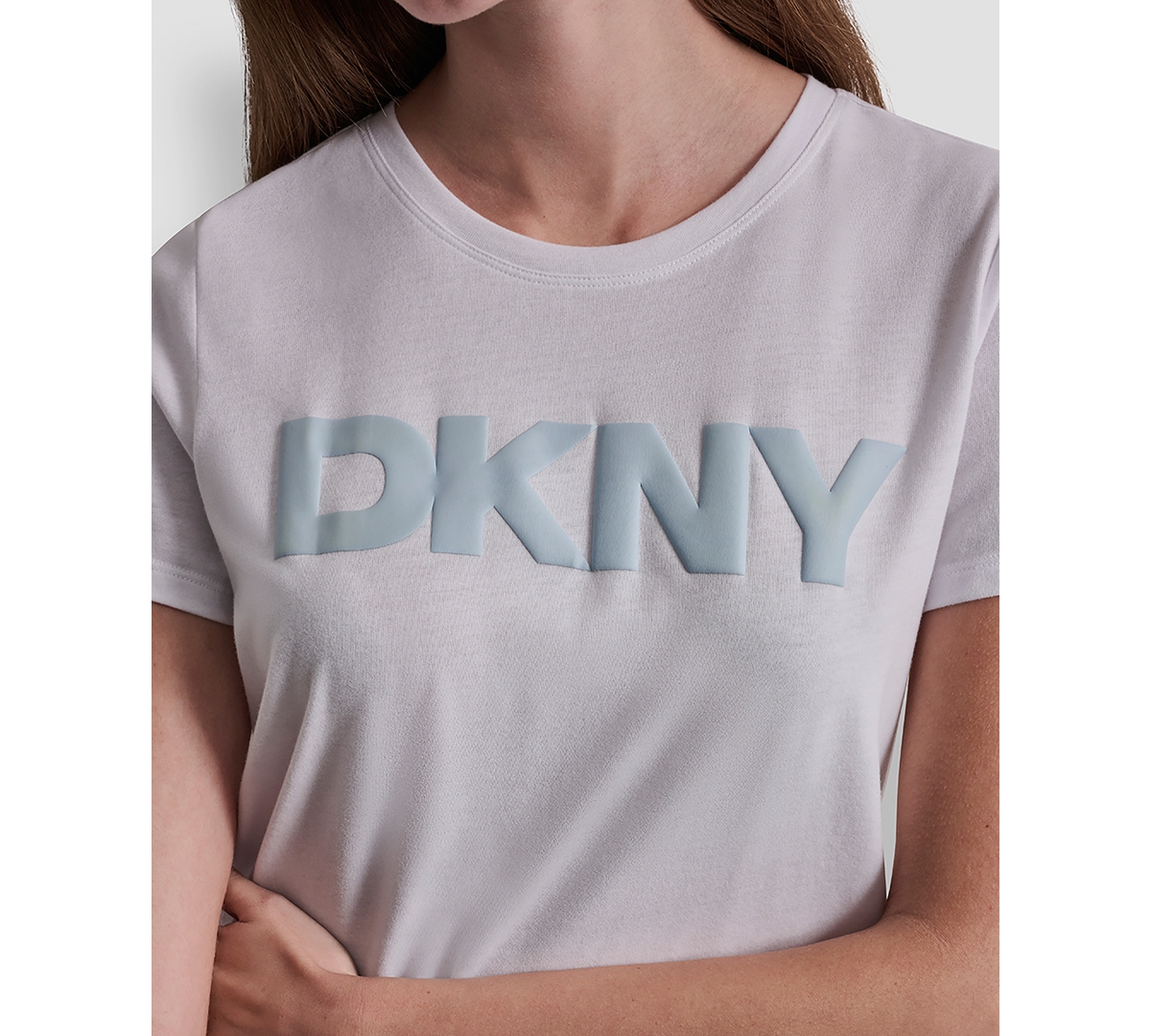 Dkny Sport Women's Puff Logo Crewneck T-Shirt