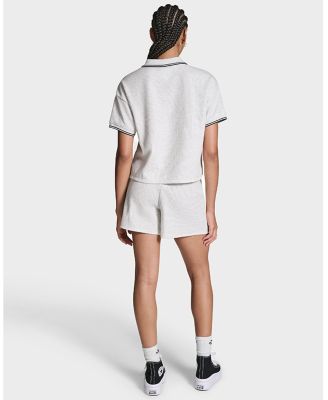 Women's Cropped Waffle Polo