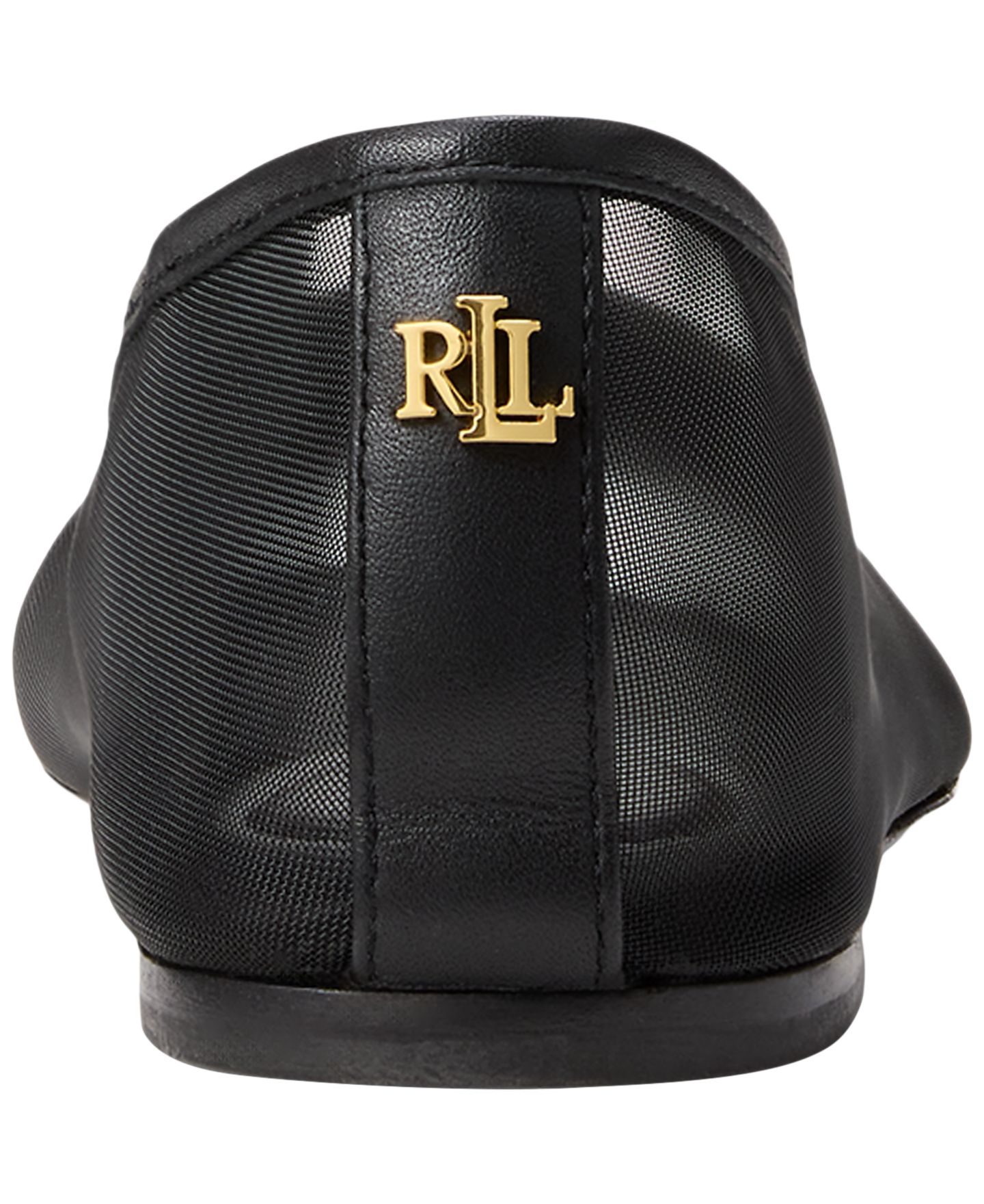 Женские балетки Lauren Ralph Lauren Jayna из сетки, цвет: Чёрный сетчатый — фото 3