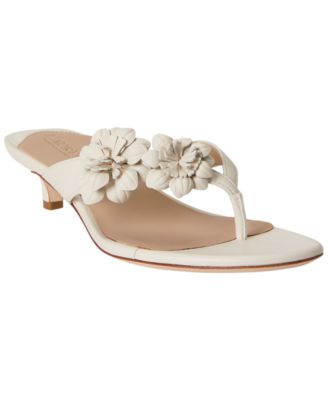 Women's Francesca Floral-Trim Nappa Dress Sandals