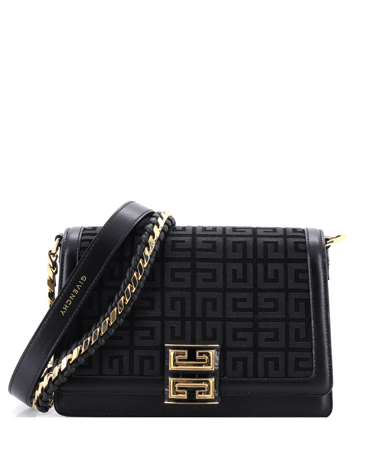 Pre-Owned Givenchy Medium 4G Woven Chain Top Handle Bag 4G Canvas