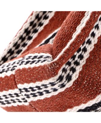 Large Woody Tote Striped Linen