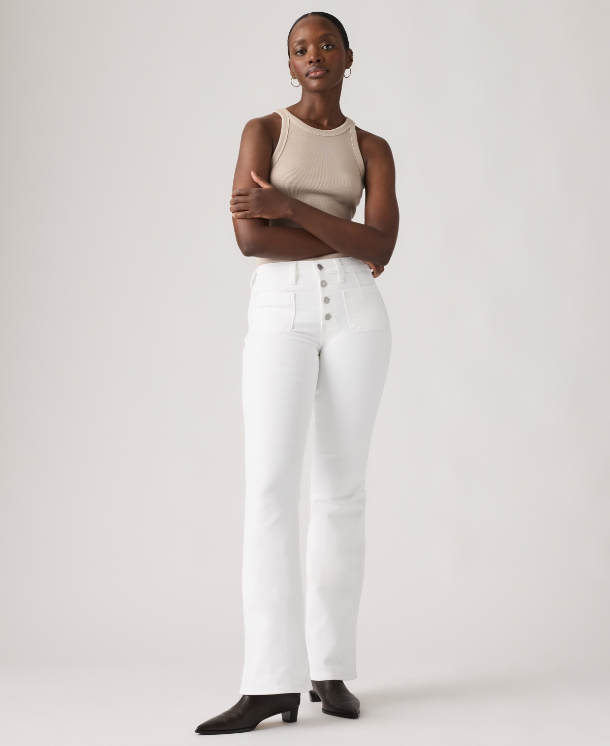 Levi's Women's 726 Patch Pocket High Rise Slim Fit Flare Jeans