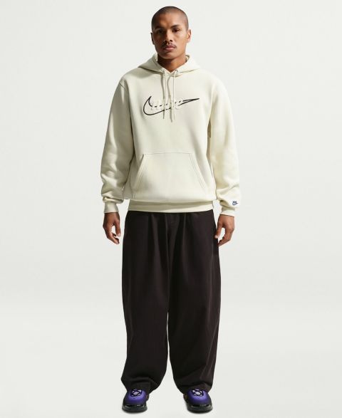 Мужской свитшот Nike Embroidered Logo Relaxed-Fit, цвет: Кремовый