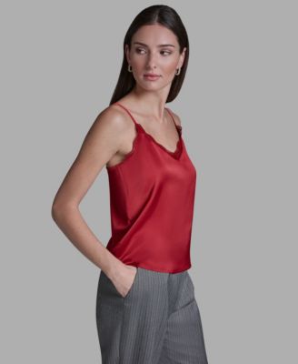 Women's Lace Sleeveless V-Neck Cami Blouse