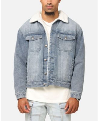 Big & Tall Sherpa Boxy Denim Jacket