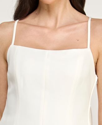 Juniors' Spaghetti Strap Bell Skirt Short Dress