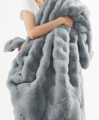 Bubble Rabbit Faux Fur Throw, 50" x 70"