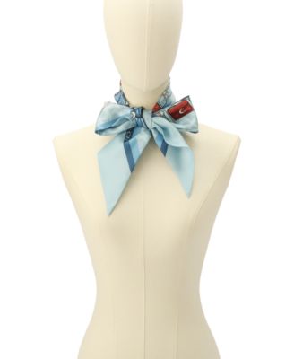 Women's Stacked Tabby Printed Wide Silk Skinny Scarf