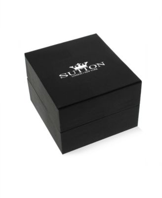 Men's Cubic Zirconia Iced Stud Earrings in 14k White Gold Plated Sterling Silver