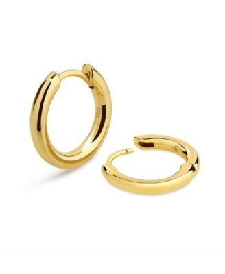 Men's Classic Hoop Earrings in 14k Gold Plated