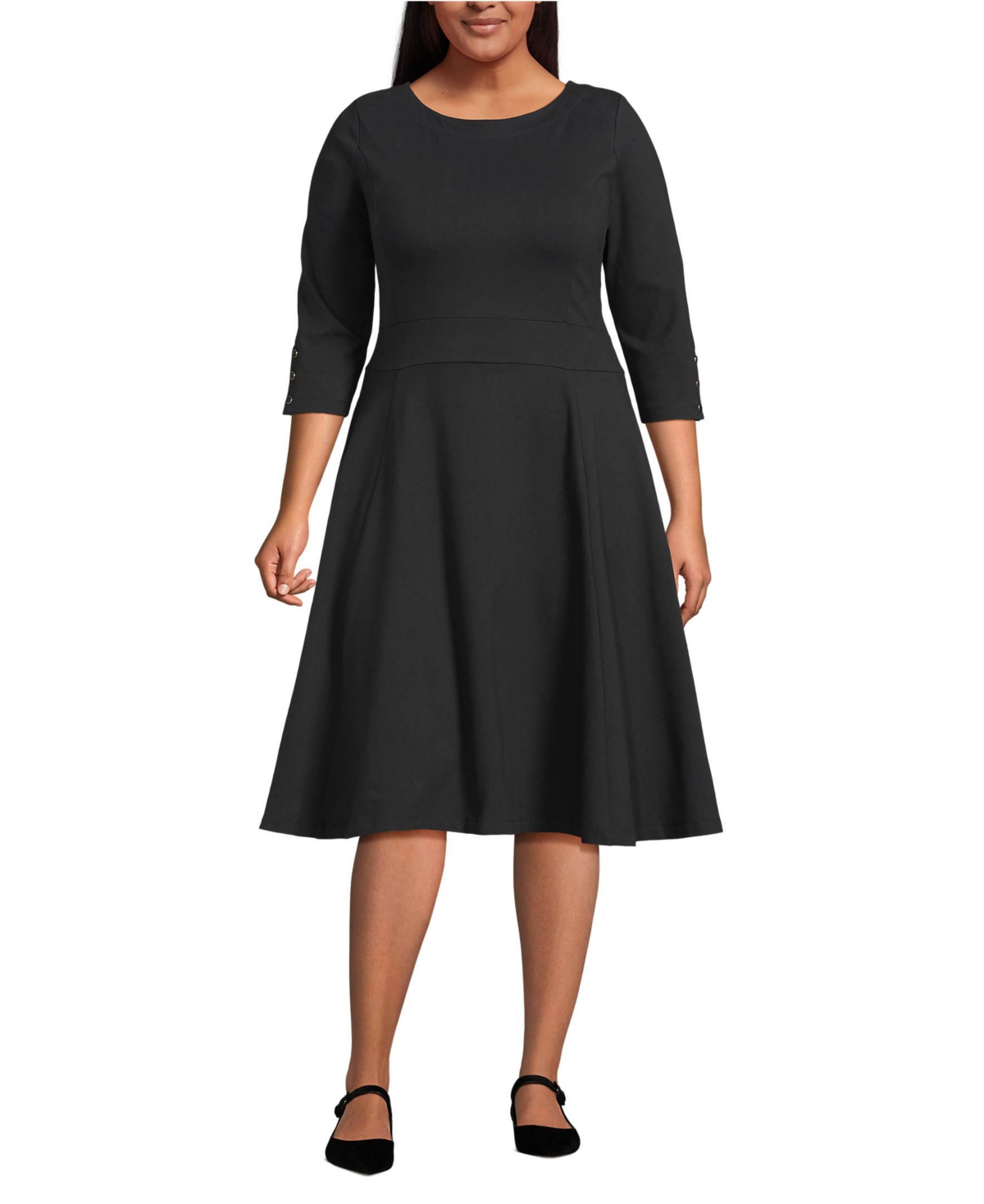 Lands' End Plus Starfish 3/4 Sleeve Dress