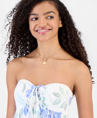 Juniors' Convertible Halter Babydoll Mini Dress