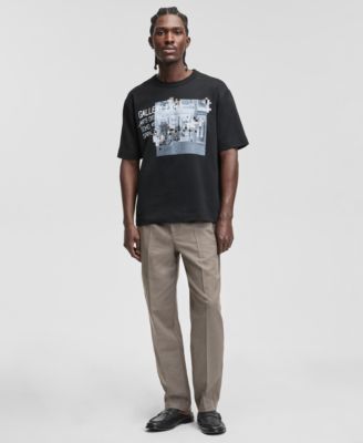 Men's Relaxed-Fit Solid Linen Pants