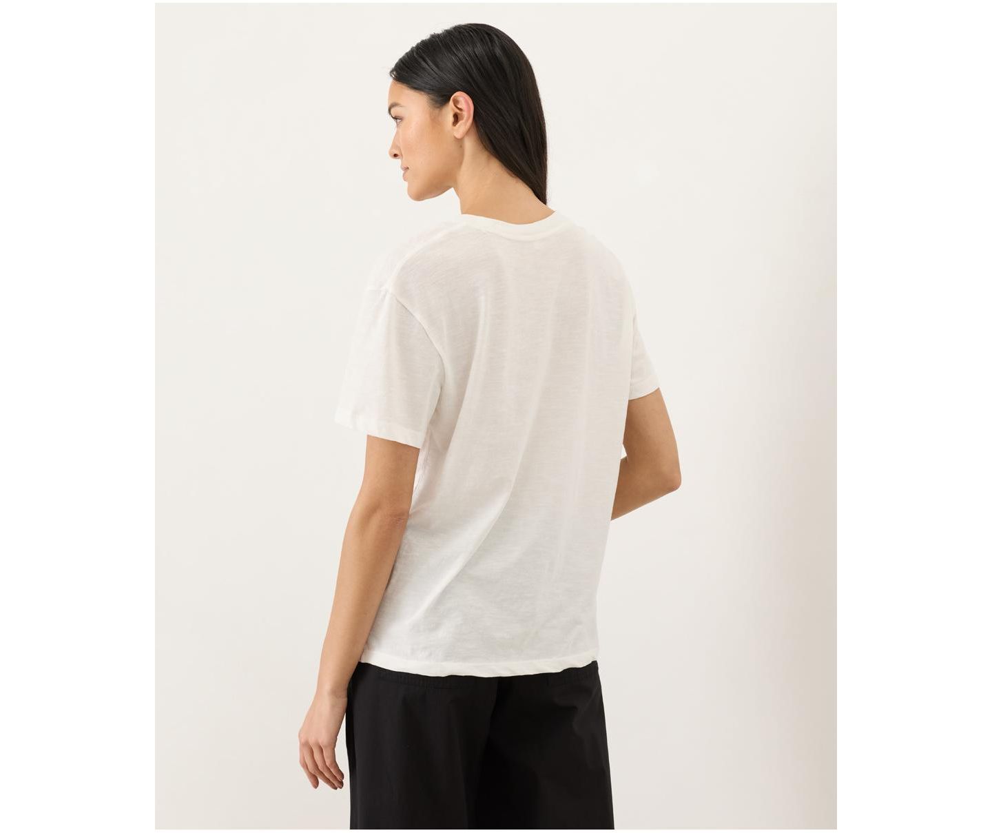 Женская футболка Pact Organic Cotton Featherweight Slub Relaxed, цвет: Кремовый — фото 5