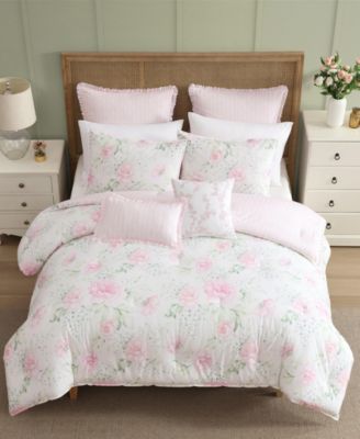 Serenity Roses Reversible 7-Pc. Comforter Set, Full/Queen