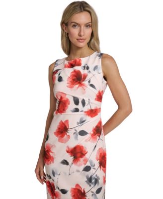 Petite Sleeveless Floral Printed Dress