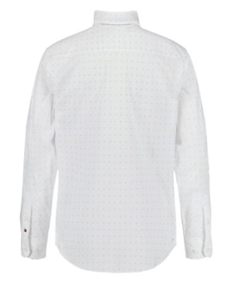 Boys' 8-20 Long-Sleeve Geo Dot Dress Shirt with Bow Tie