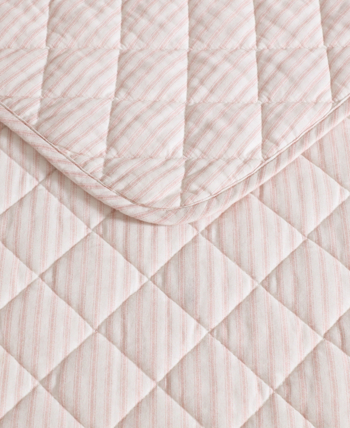 Laura Ashley Tessa's Ticking Stripe Reversible -Pc. Quilt Set