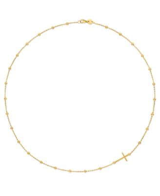 Beaded Chain Necklace in 10k Gold