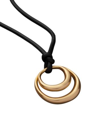 Gold-Tone Pendant Multi Row Necklace