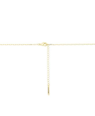 Cubic Zirconia and Imitation Pearl Horseshoe Cluster Charm Pendant Necklace