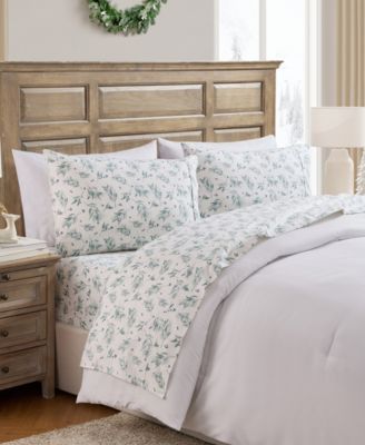 Brushed Cotton Flannel 4-Pc. Sheet Set, Queen