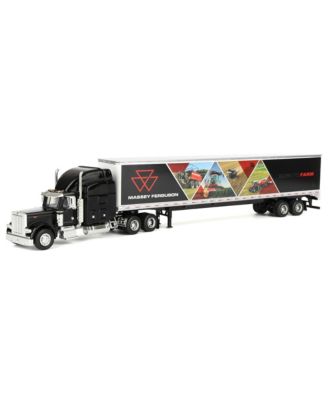 1/64 Peterbilt 379 Semi Truck with Box Trailer, Massey Ferguson "Born to Farm" SCT998