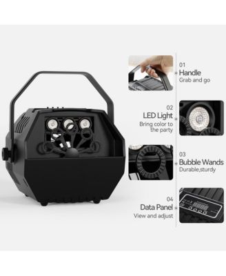 15W Automatic Bubble Machine with RGB Lights, Remote Control & Adjustable Speed