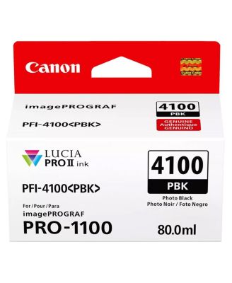 imagePROGRAF PRO-1100 17" Professional Wide Format Wireless Inkjet Printer, Bundle with 17x22" Luster Photo Paper and PFI-4100 Pigment