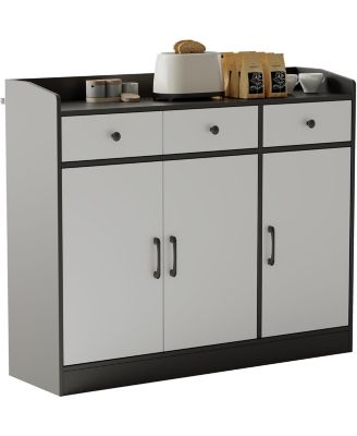 42.5" Sideboard Buffet Cabinet with Adjustable Shelves, Wooden Kitchen Storage Cabinet, Modern Coffee Bar Buffet Table for Living Room