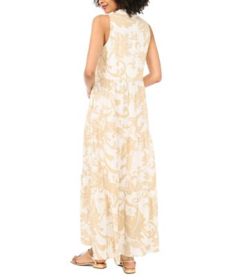 Women's V-Neck Tiered Maxi Dress