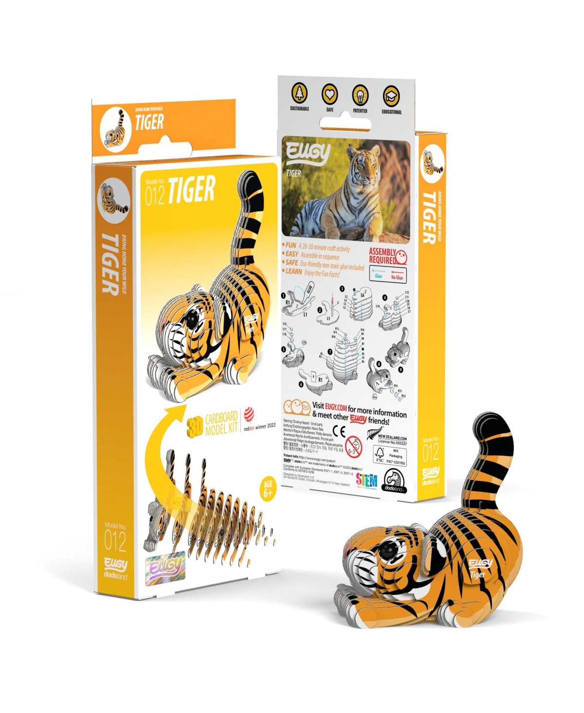 Eugy Tiger 3D Puzzle