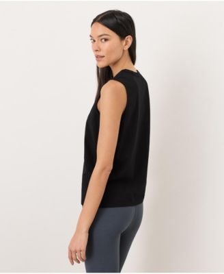 Women's Cotton Slub High Neck Tank Top