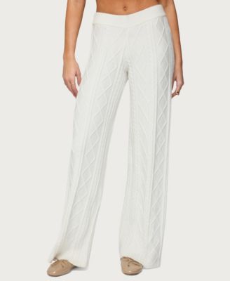 Women's Louise Straight Leg Cable Knit Pants