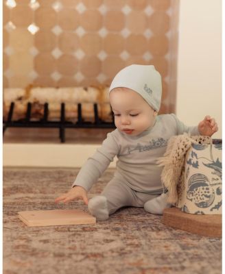 Baby Girls "Merry Skyline" Cotton Long-Sleeve Footie