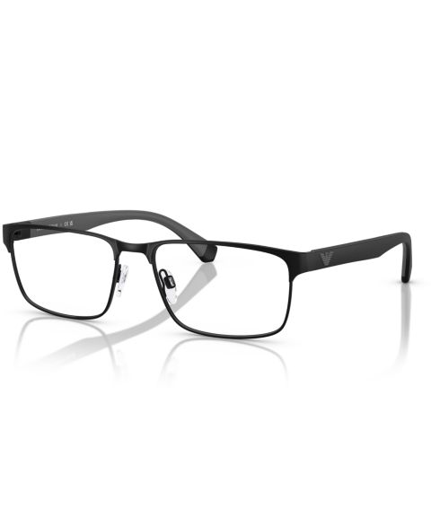 Мужские очки Emporio Armani Man Rectangle Metal EA1105 Eyeglasses, цвет: Матовый чёрный