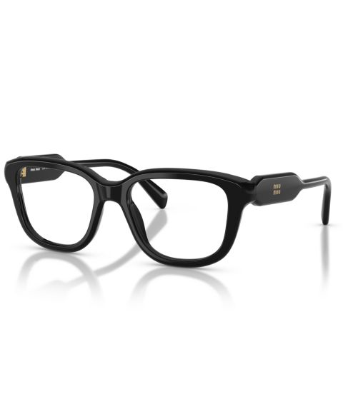 Женские очки MIU MIU Woman Rectangle Plastic MU 02ZV Eyeglasses, цвет: Чёрный