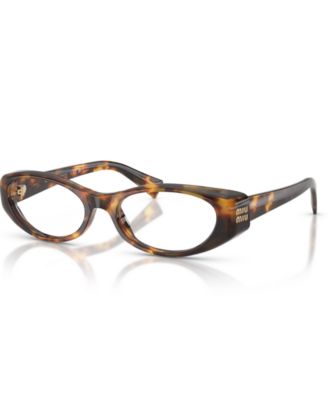 Miu Miu Women's Oval Eyeglasses, MU 03ZV - Macy's
