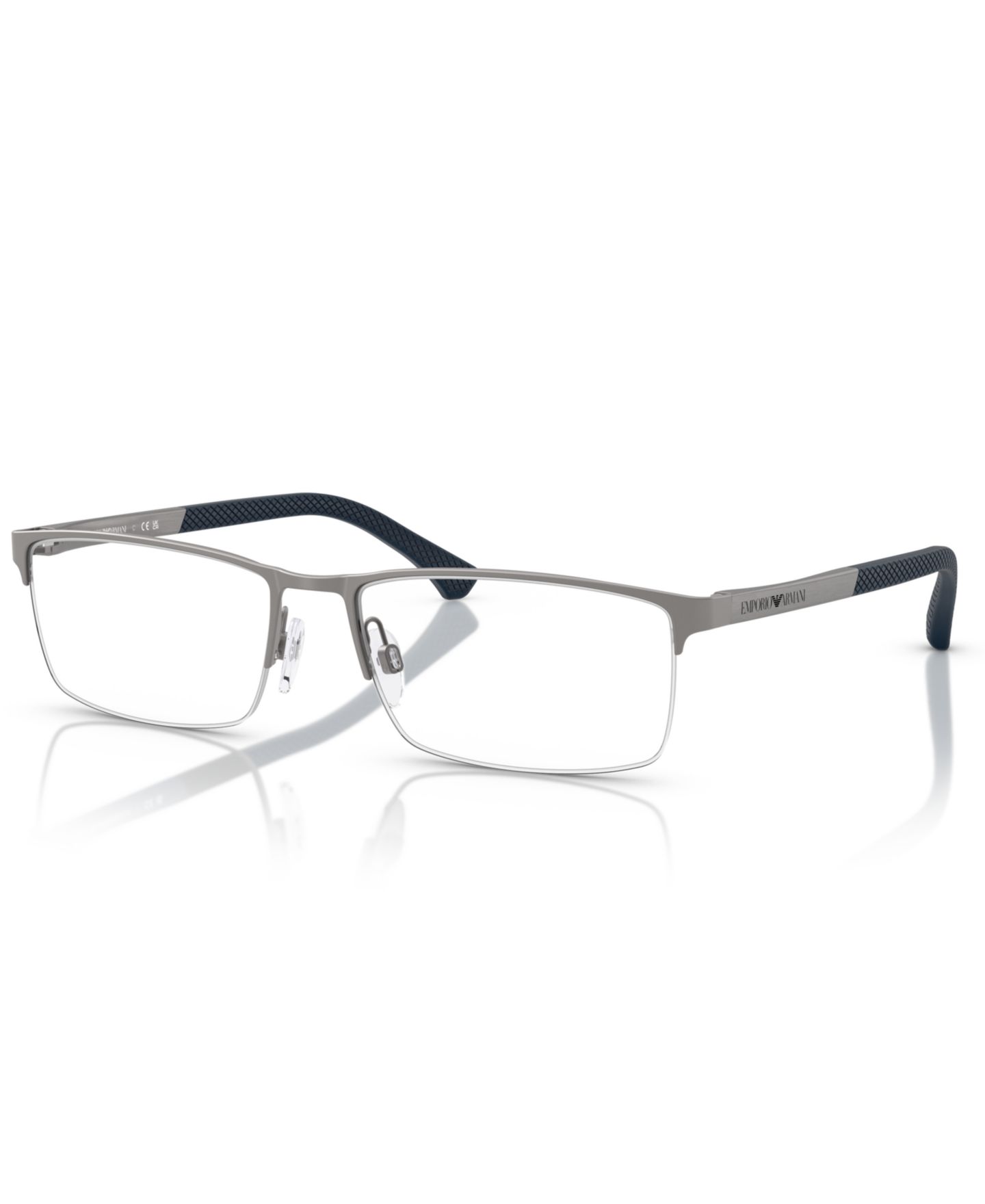 Мужские очки Emporio Armani Man Rectangle Metal EA1041 Eyeglasses, цвет: Графитовый — фото 1
