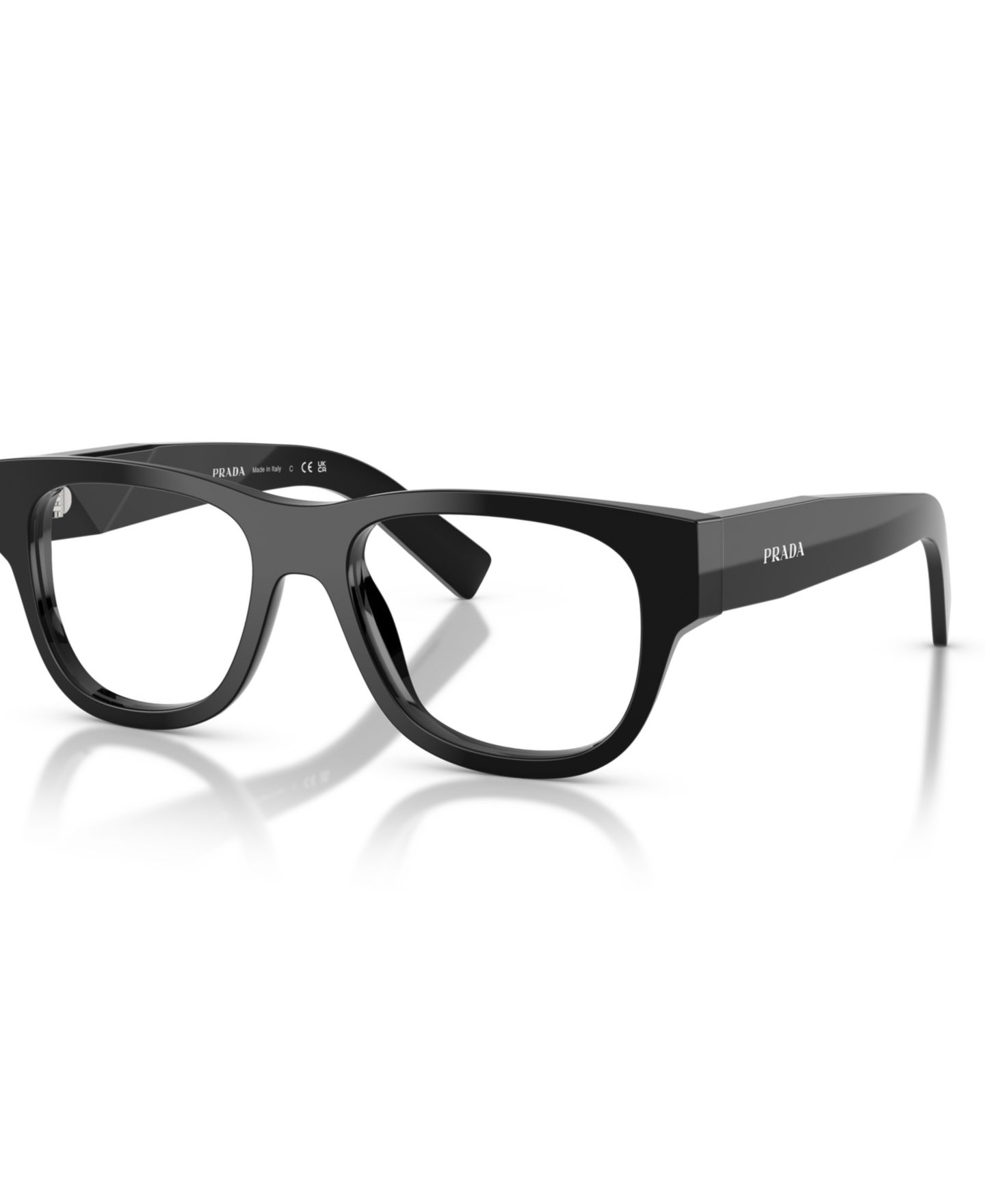 Мужские очки PRADA Man Square Plastic PR D08VU Eyeglasses, цвет: Чёрный — фото 1
