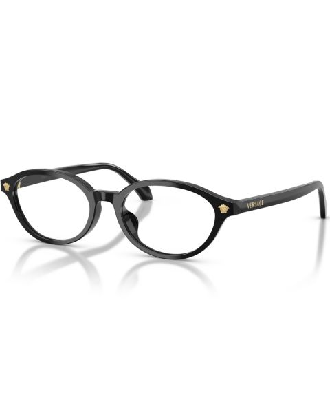 Женские очки Versace Woman Oval Plastic VE3393D Eyeglasses, цвет: Чёрный
