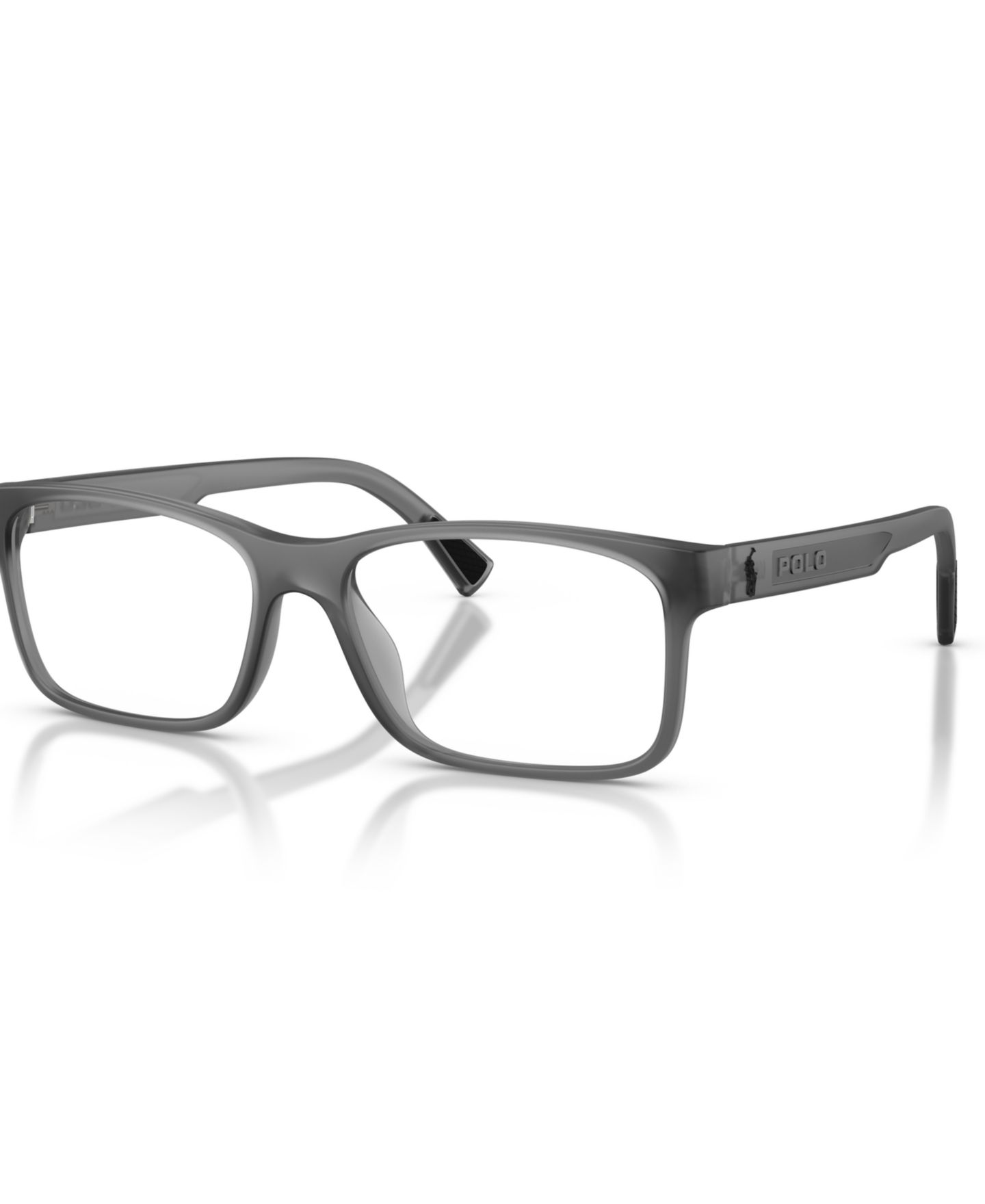 Мужские очки Polo Ralph Lauren Man Rectangle Plastic PH2301U Eyeglasses, цвет: Матовый прозрачный серый — фото 1
