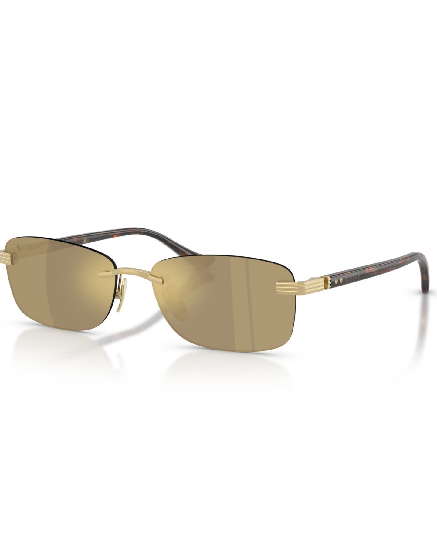 Очки Ferrari Unisex Pillow Titanium FH1029TD Eyeglasses, цвет: Золотой матовый — фото 1
