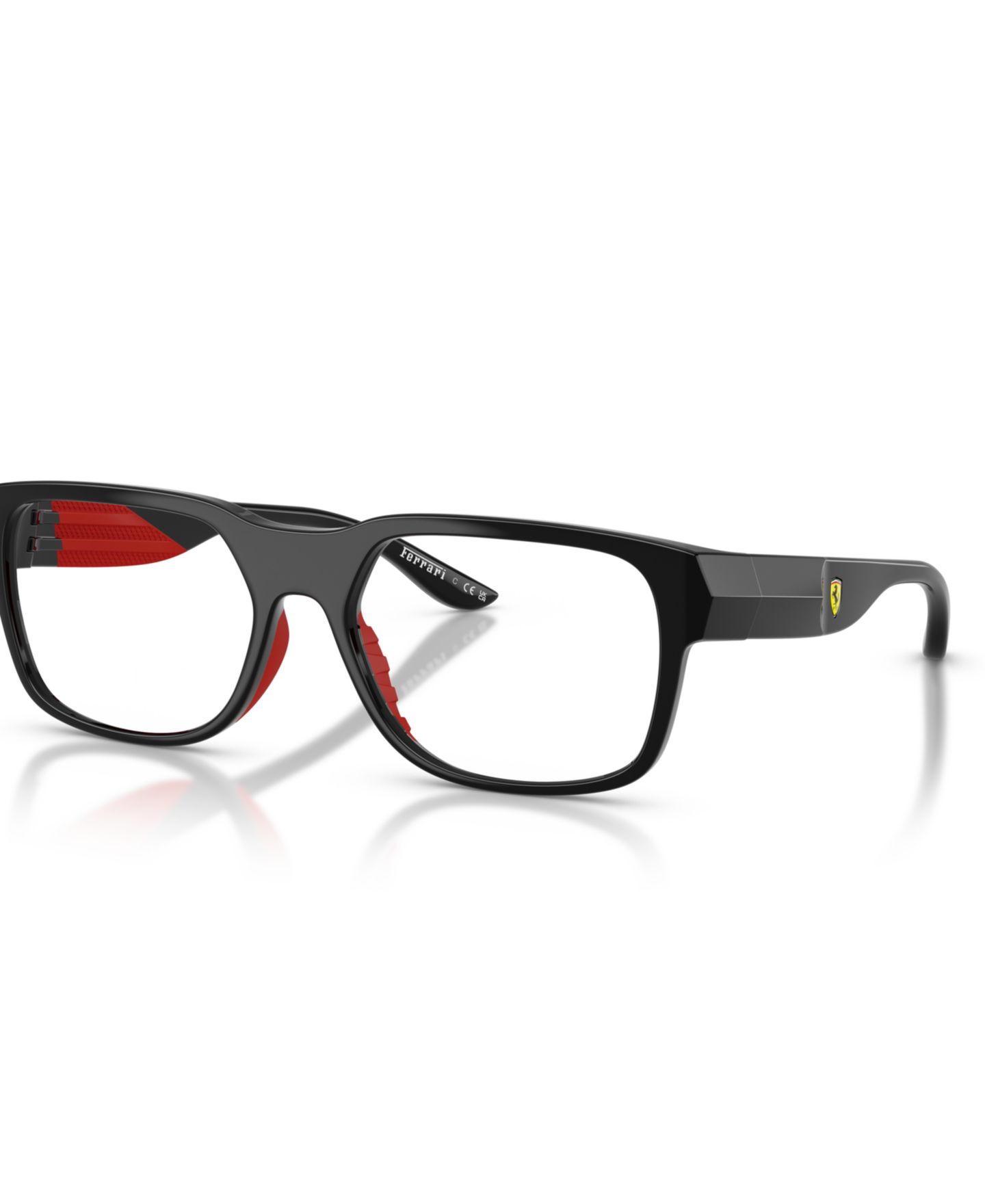 Мужские очки Scuderia Ferrari Man Irregular Plastic FZ8030U Eyeglasses, цвет: Чёрный блестящий — фото 1
