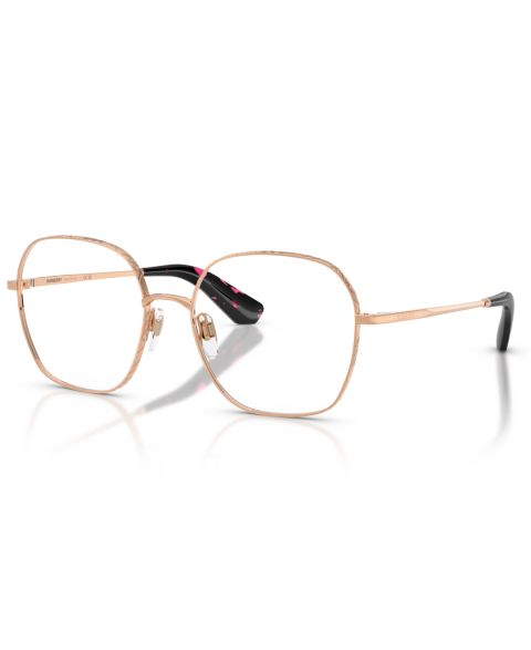 Женские очки Burberry Woman Square Metal BE1399 Eyeglasses, цвет: Розовое золото